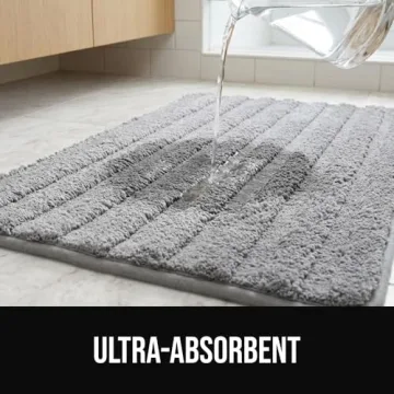 GORILLA GRIP Soft Memory Foam Bath Rugs with Textured Backing