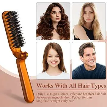 Remerry Collapsible Travel Hair Brush for Easy Grooming