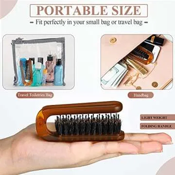 Remerry Collapsible Travel Hair Brush for Easy Grooming
