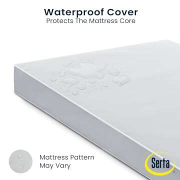 Serta Perfect Slumber Dual Sided Crib and Toddler Mattress - Waterproof - Hypoallergenic - Premium Sustainably Sourced Fiber Core -GREENGUARD Gold Certified (Non-Toxic) -7 Year Warranty - Made in USA
