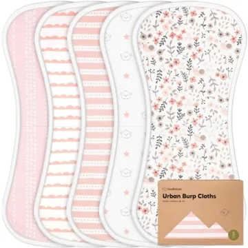 Organic Burp Cloths for Baby Boys and Girls - Soft, Absorbent, Eco-Friendly