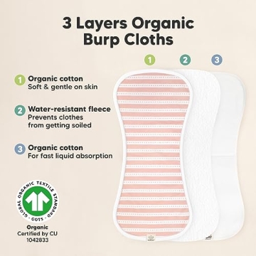 Eco-Friendly Organic Burp Cloths for Babies