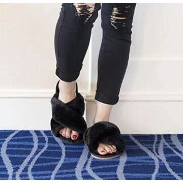 Cozy & Stylish Crazy Lady Women's Fuzzy Fluffy Slippers