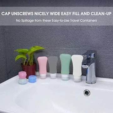 20 Pack Travel Bottles, 3oz 2oz Leak Proof Travel Accessories Toiletries,Travel Shampoo And Conditioner Bottles,Perfect for Business or Personal Travel, Fun Outdoors Silicone 20 Pieces