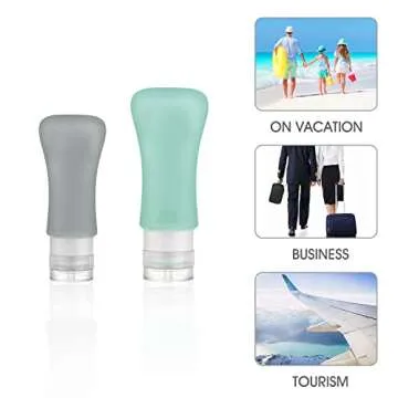 20 Pack Travel Bottles, 3oz 2oz Leak Proof Travel Accessories Toiletries,Travel Shampoo And Conditioner Bottles,Perfect for Business or Personal Travel, Fun Outdoors Silicone 20 Pieces