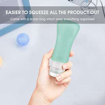 20 Pack Travel Bottles, 3oz 2oz Leak Proof Travel Accessories Toiletries,Travel Shampoo And Conditioner Bottles,Perfect for Business or Personal Travel, Fun Outdoors Silicone 20 Pieces