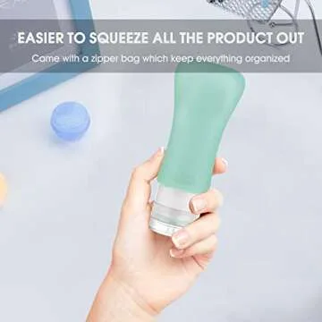 20 Pack Travel Bottles, 3oz 2oz Leak Proof Travel Accessories Toiletries,Travel Shampoo And Conditioner Bottles,Perfect for Business or Personal Travel, Fun Outdoors Silicone 20 Pieces