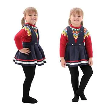 EPEIUS Cable Knit Cotton Leggings for Baby Girls, 3-6 Months (3 Pack)