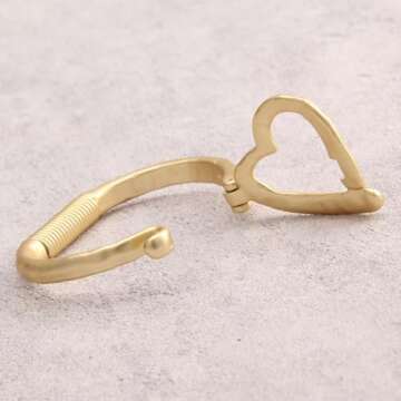 Bjesinmo Chunky Gold Bangle Bracelets for Women Heart Cuff Bracelet Fashion Jewelry Bohemian Open Bangle Cuff Bracelets for Sister