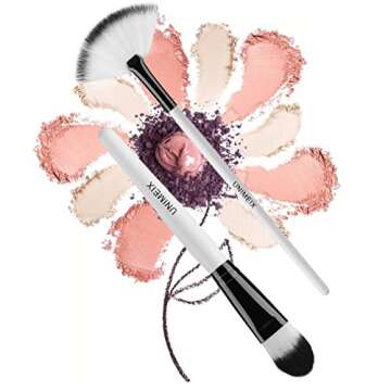 UNIMEIX Makeup Brush Premium 12 Pieces Makeup Brushes Set Foundation Powder Contour Concealer Blending Eyeshadow Professional Bursh Set with Floral Case