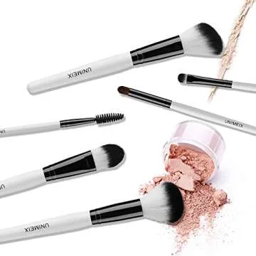 Premium UNIMEIX 12-Piece Makeup Brush Set with Floral Case
