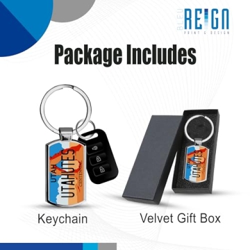 Personalized Utah Blackout Holiday Keychain Gift