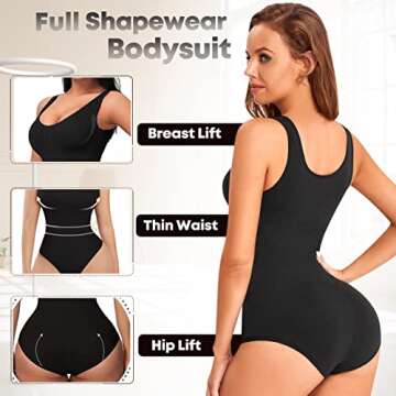 Dazzle fairy Bodysuit for Women Tummy Control Shapewear Seamless Sculpting Full Body Shaper Womens Tops Dupes Sleeveless