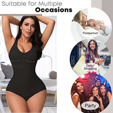 Dazzle fairy Bodysuit for Women Tummy Control Shapewear Seamless Sculpting Full Body Shaper Womens Tops Dupes Sleeveless