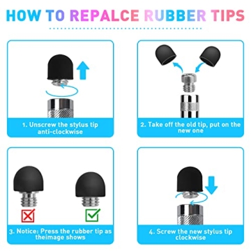 Universal High Sensitivity Stylus Pens 4-Pack Touch Screens