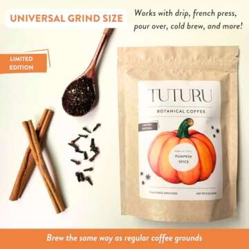 Organic Pumpkin Spice & Cinnamon Vanilla Ground Coffee Bundle | Medium Roast, 8 oz