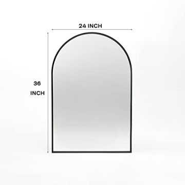 Stunning Minuover Arched Wall Mirror with Metal Frame