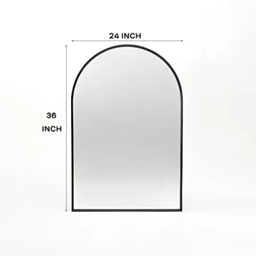 Stunning Minuover Arched Wall Mirror with Metal Frame