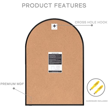 Stunning Minuover Arched Wall Mirror with Metal Frame