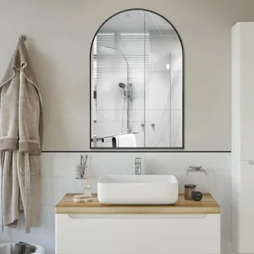 Stunning Minuover Arched Wall Mirror with Metal Frame