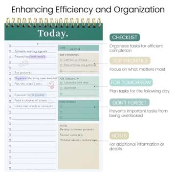 To Do List Notepad - To Do List Notebook for Work with 52 Sheets, Undated Daily Planner Perfect for ...