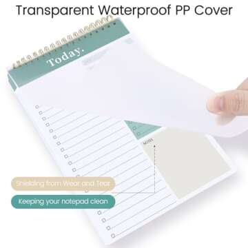 To Do List Notepad - To Do List Notebook for Work with 52 Sheets, Undated Daily Planner Perfect for Enhanced Productivity and Goal Achievement - Green