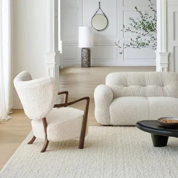 ESRADA Teddy Fleece Upholstered Accent Chair - Comfort & Style