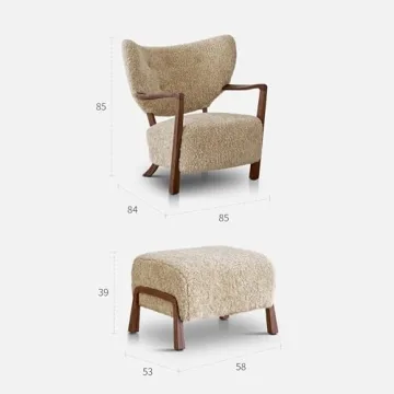 ESRADA Teddy Fleece Upholstered Accent Chair - Comfort & Style