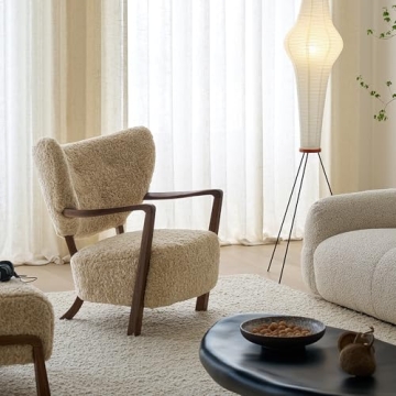 ESRADA Teddy Fleece Upholstered Accent Chair - Comfort & Style