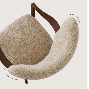 ESRADA Teddy Fleece Upholstered Accent Chair - Comfort & Style