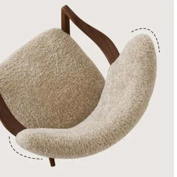 ESRADA Teddy Fleece Upholstered Accent Chair - Comfort & Style