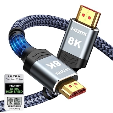 Highwings 8K 10K 4K HDMI Cable - Ultra High Speed Braided 6.6FT