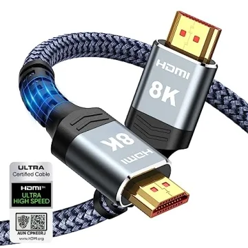 Highwings 8K 10K 4K HDMI Cable - Ultra High Speed Braided 6.6FT