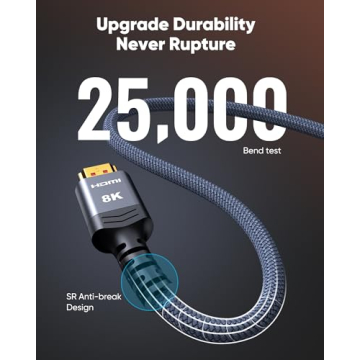 8K 10K Ultra High Speed HDMI Cable - 6.6FT Braided