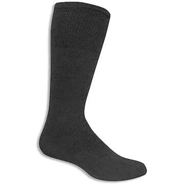 Fruit of the Loom Men's Work Gear Everyday Work Crew Socks, 10 Pack, Black, Medium (6 - 12)