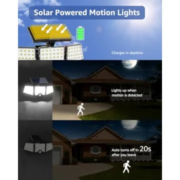 LE Solar Lights Outdoor with Adjustable 270° Angle