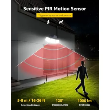 LE Solar Lights Outdoor with Adjustable 270° Angle