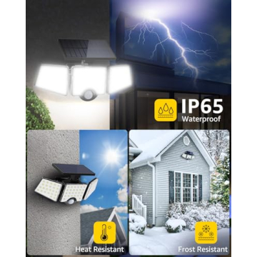 LE Solar Lights Outdoor with Adjustable 270° Angle