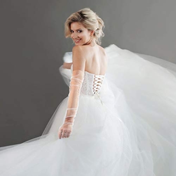 SATINIOR Women's Long Sheer Gloves Elegant Party Wedding Accessory