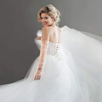 SATINIOR Women's Long Sheer Gloves Elegant Party Wedding Accessory