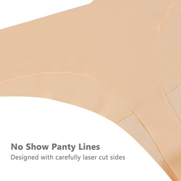 No Show Women Seamless Thong Multi Pack for Comfort