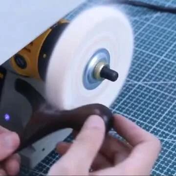 𝐋𝐮𝐨 𝐤𝐞 5 Pcs 3'' Cotton Polishing Wheel, 3/8'' Arbor Abrasive Buffing Wheel Fine Finishing Kits Lapidary Polishing Set for Bench Grinder/Buffer