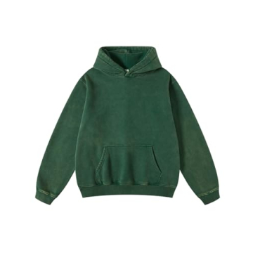 FAIABLE Womens Oversized Hoodie Couples Heavyweight Hoodies Vintage Acid Wash Hoodie Cotton Fleece H...