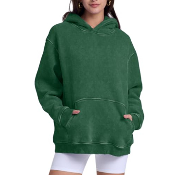 FAIABLE Women’s Oversized Hoodie - Vintage Acid Wash Style