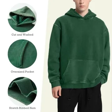 FAIABLE Women’s Oversized Hoodie - Vintage Acid Wash Style