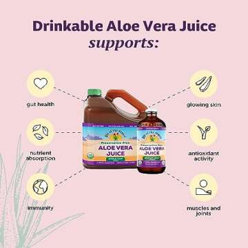 Lily of the Desert Aloe Vera Juice - Whole Leaf Filtered Aloe Vera Drink, Non-GMO Aloe Juice with Natural Digestive Enzymes for Gut Health, Stomach Relief, Wellness, Glowing Skin, 32 Fl Oz (Pack of 2)