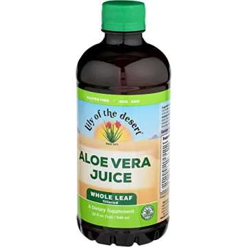 Lily of the Desert Aloe Vera Juice - Whole Leaf Filtered Aloe Vera Drink, Non-GMO Aloe Juice with Natural Digestive Enzymes for Gut Health, Stomach Relief, Wellness, Glowing Skin, 32 Fl Oz (Pack of 2)