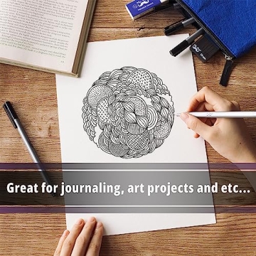 Mr. Pen Black Fineliner Pens 12 Pack Ultra-Fine 0.4mm Tips