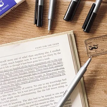 Mr. Pen Black Fineliner Pens 12 Pack Ultra-Fine 0.4mm Tips