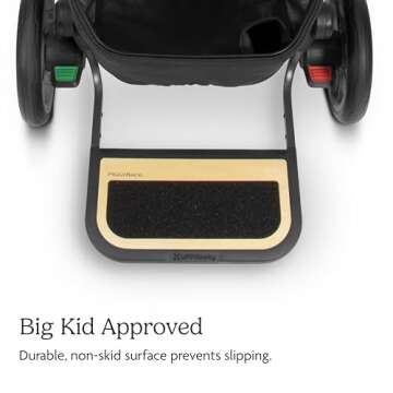 UPPAbaby Piggyback Ride-Along Board for Cruz Stroller Models 2015-2019 - Quick Attachment for Children to Stand + Stroll - 55 lbs. Weight Capacity,Black/Brown